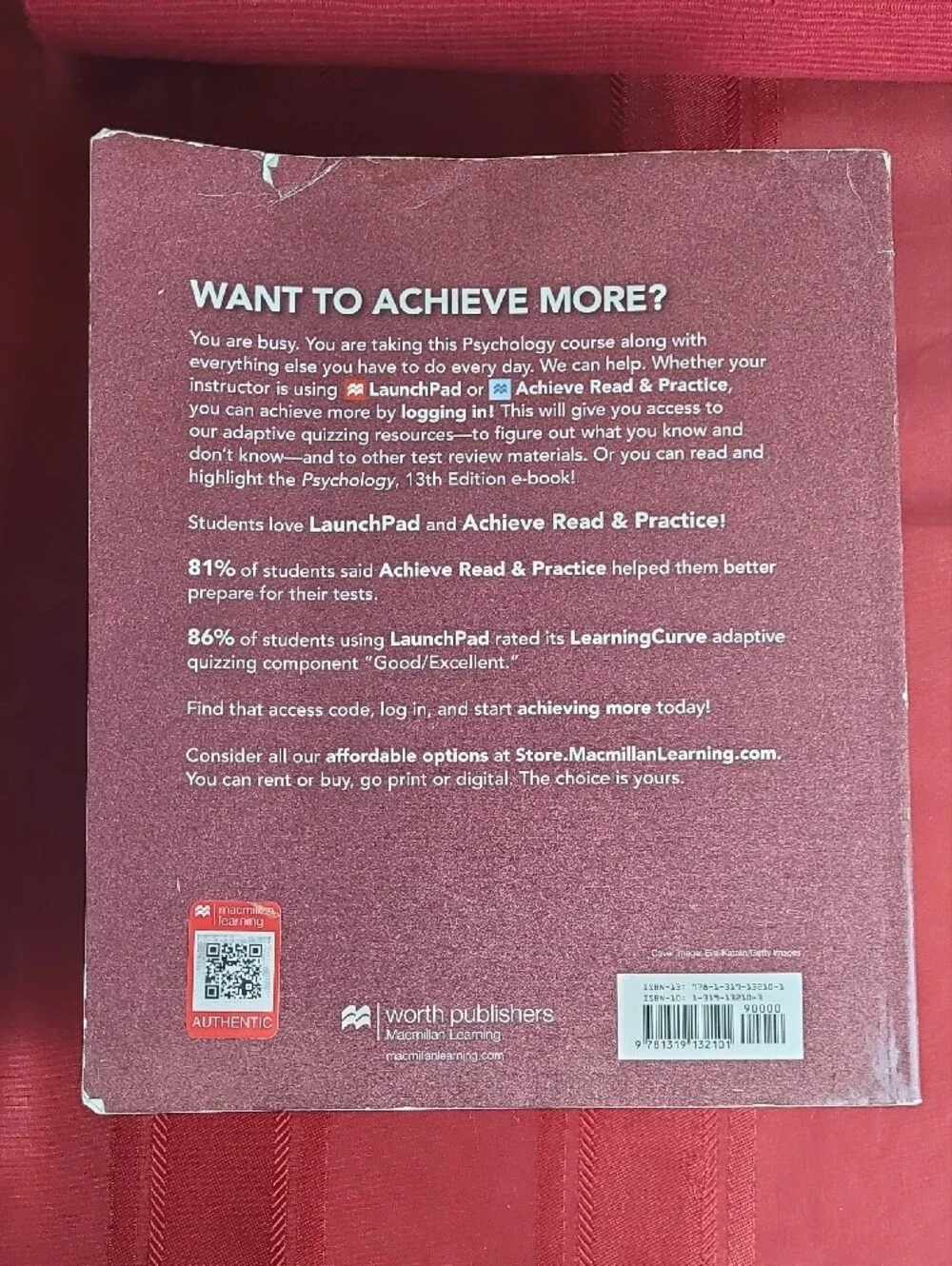 Psychology Text Book By David G Myers  And C. Nathan DeWall 13th Edition